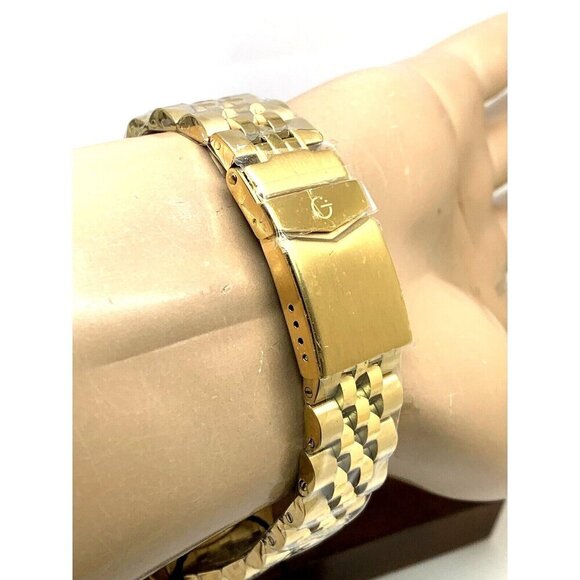 Gevril Men's Watch 4854B Wall Street Swiss Automatic Diver Blue Dial Gold 43mm - Picture 11 of 15